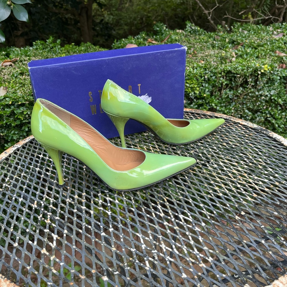 Stuart Weitzman Lime Green Heels - Picture 3 of 9